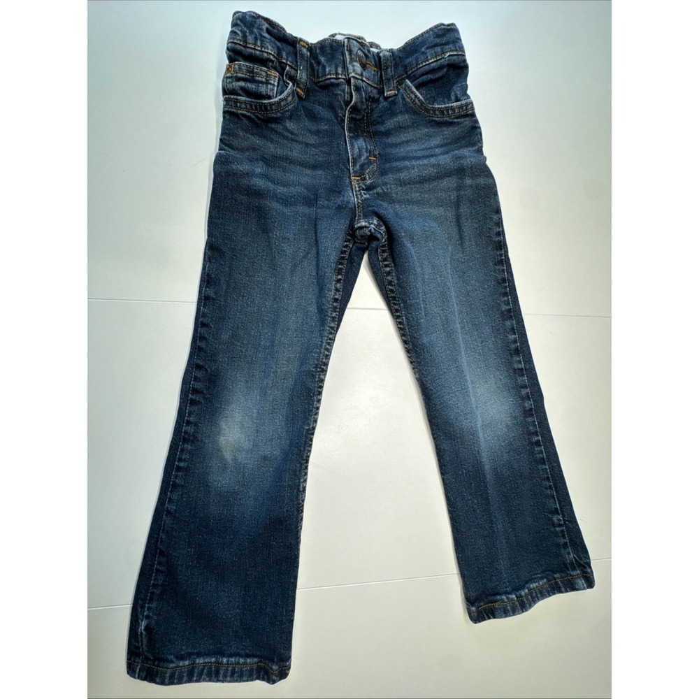 Wrangler Boys Size 5S Slim Fit Stretch Jeans Blue Denim Adjustable Waist